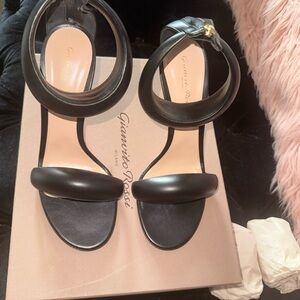 Gianvito Rossi Black Ankle Strap Heels BIJOUX size 40